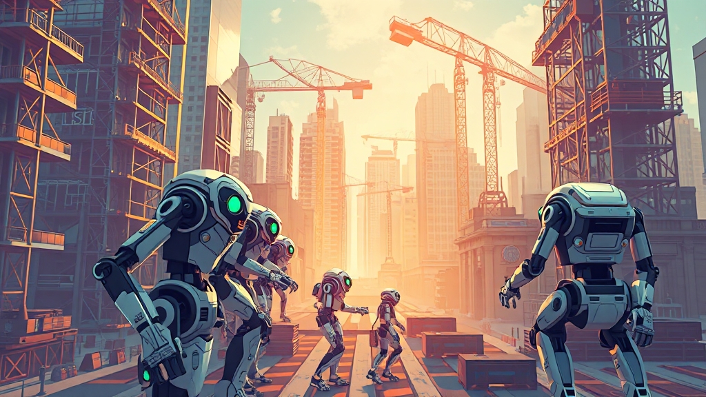 AI 로봇 ETF: 미래 기술 투자 (illustration 스타일)