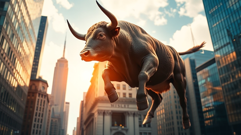 뉴욕 증시, 어디까지 오를까? (realistic 스타일)