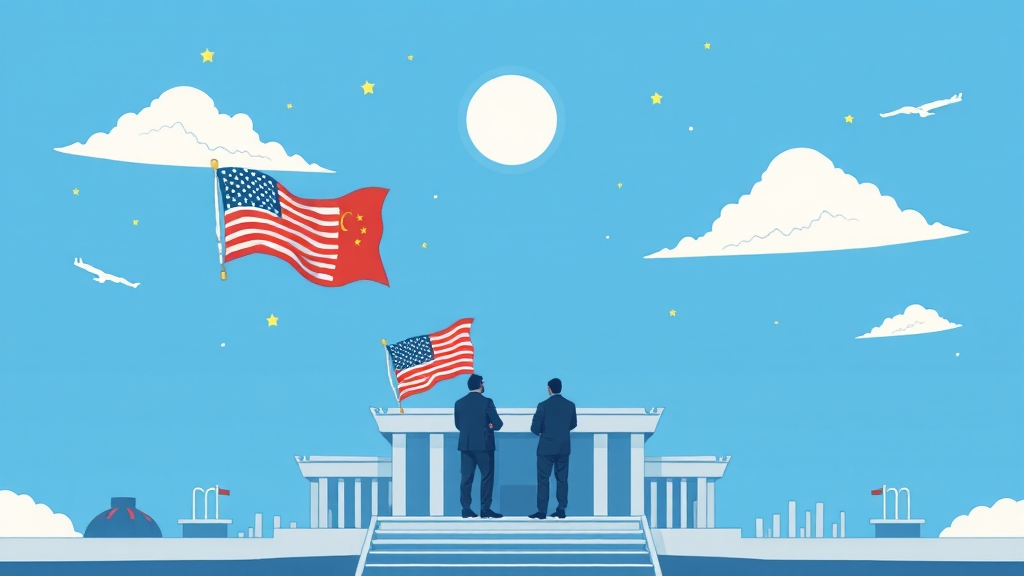 미중 관계, 증시에 어떤 영향을 줄까? (illustration 스타일)