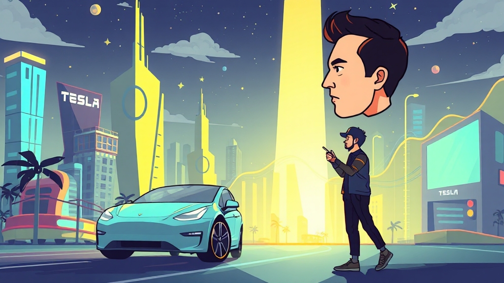 테슬라 투자: 기본 개념 (cartoon 스타일)