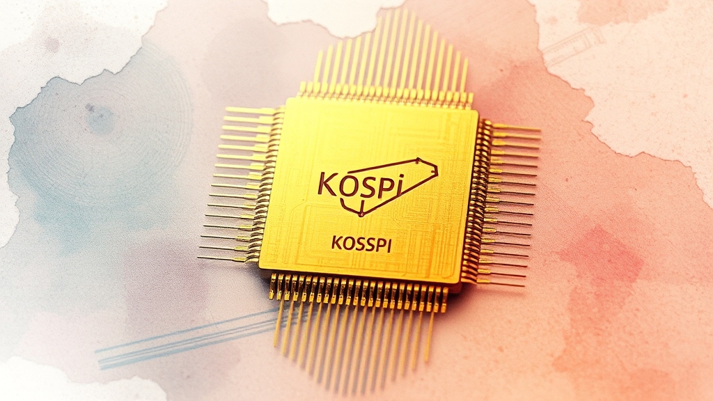 코스피 전망: AI 낙관론, 반도체 슈퍼사이클, 투자 전략 A to Z 8 안전자산 vs 위험자산, 투자 전략은? (watercolor 스타일)