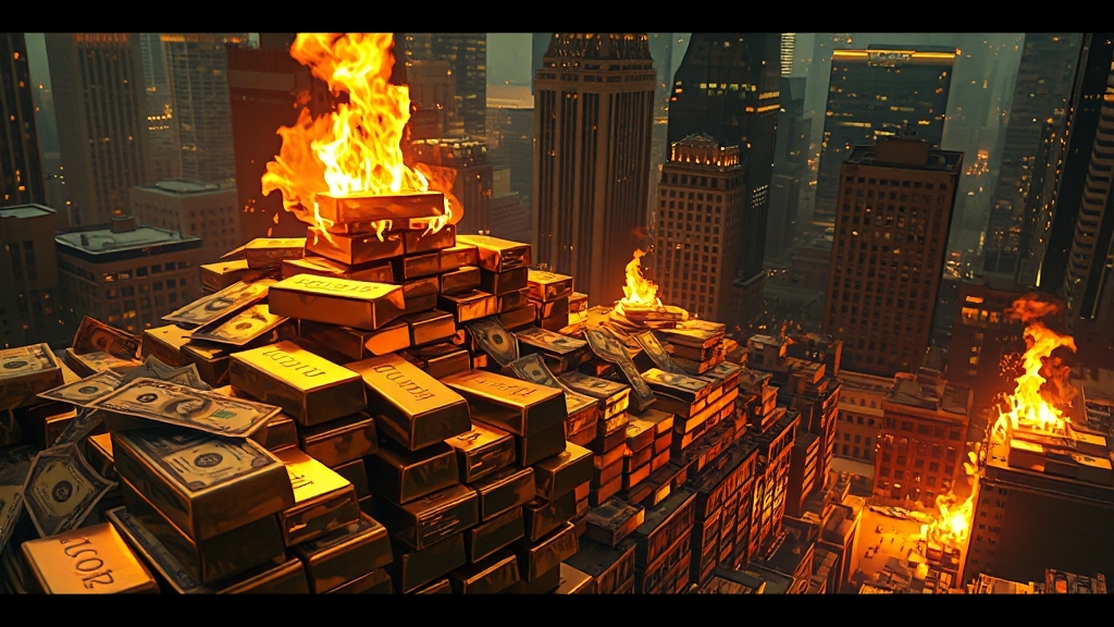 금값 상승, 왜? (realistic 스타일)